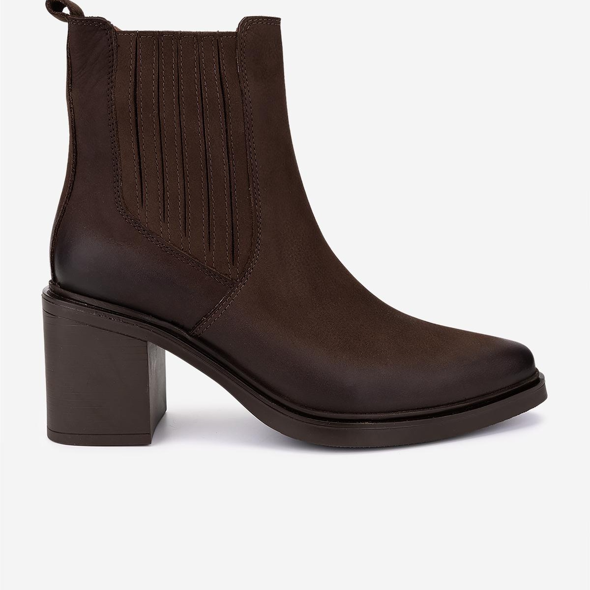 Valmenti Kadın Hakiki Deri Kahverengi Nubuk Topuklu Bot