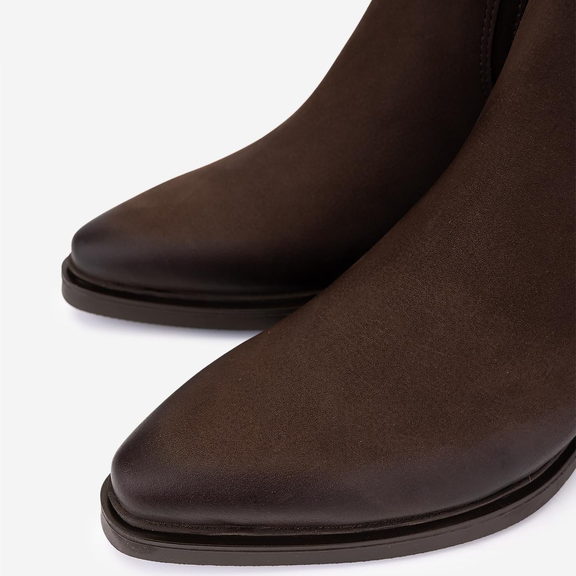 Valmenti Kadın Hakiki Deri Kahverengi Nubuk Topuklu Bot