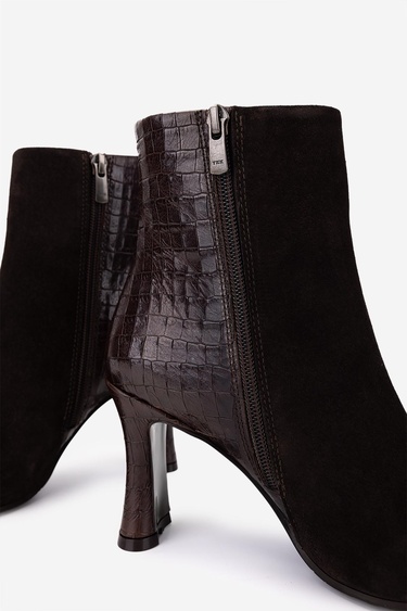  Valmenti Kadın Hakiki Deri Kahverengi Topuklu Bot