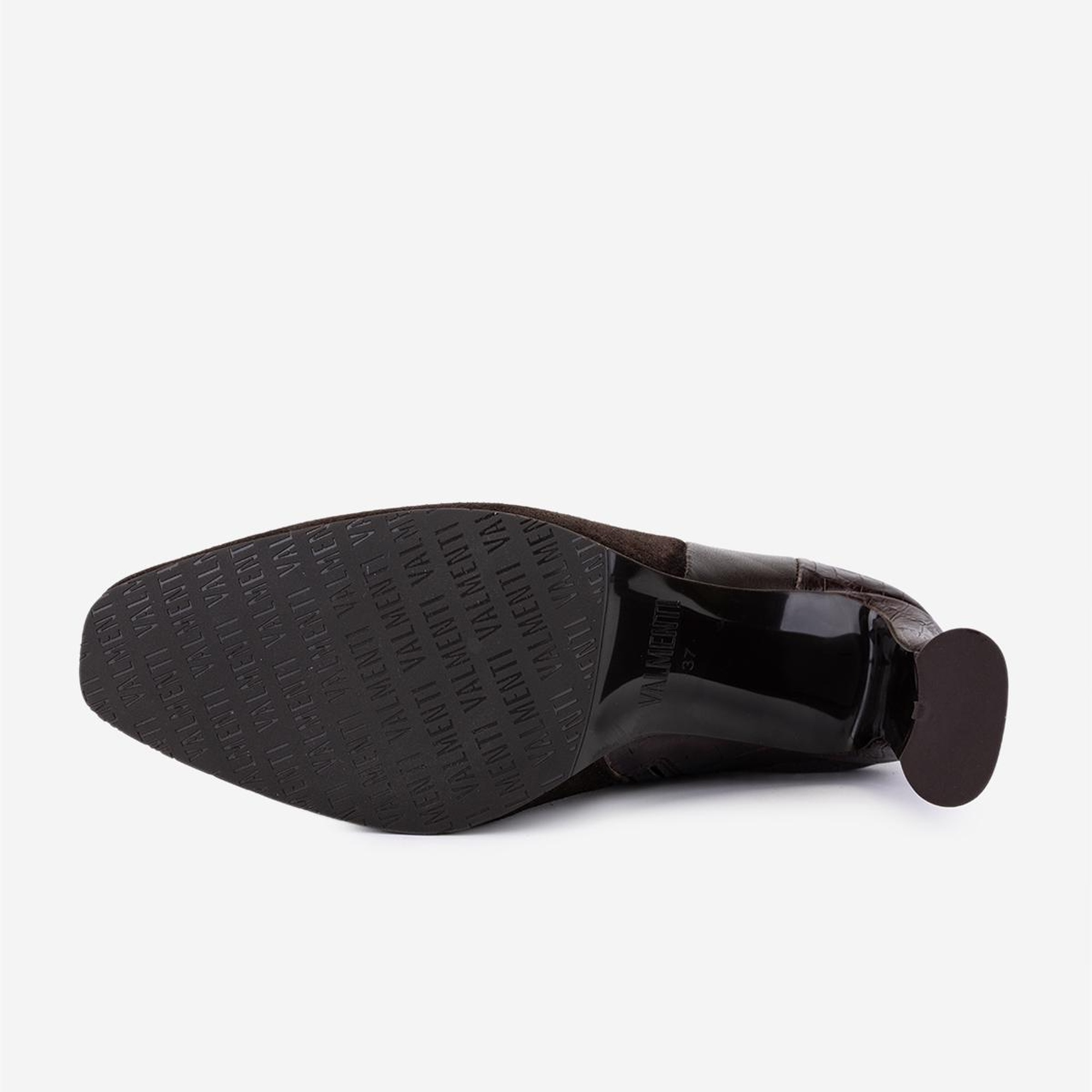 Valmenti Kadın Hakiki Deri Kahverengi Topuklu Bot