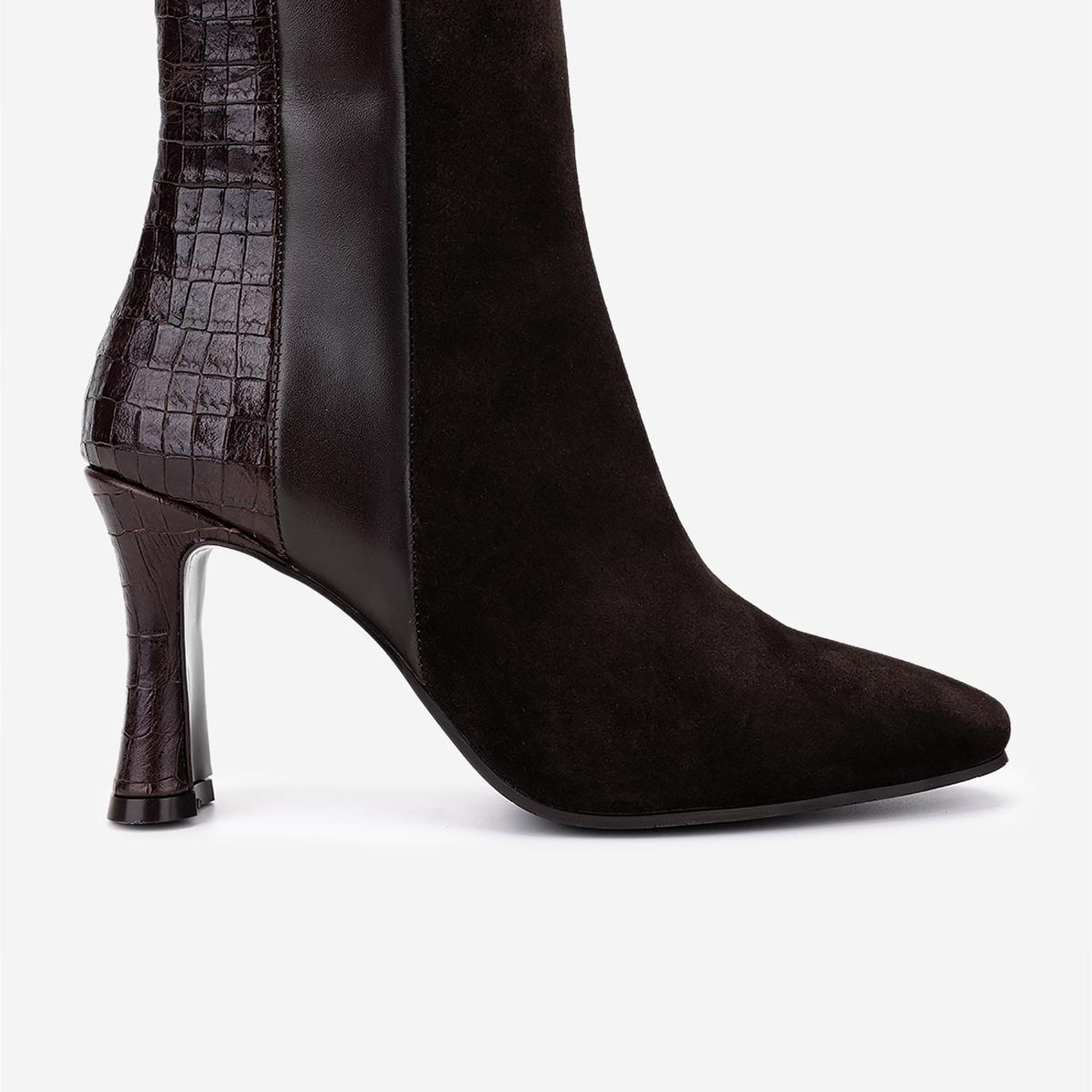 Valmenti Kadın Hakiki Deri Kahverengi Topuklu Bot