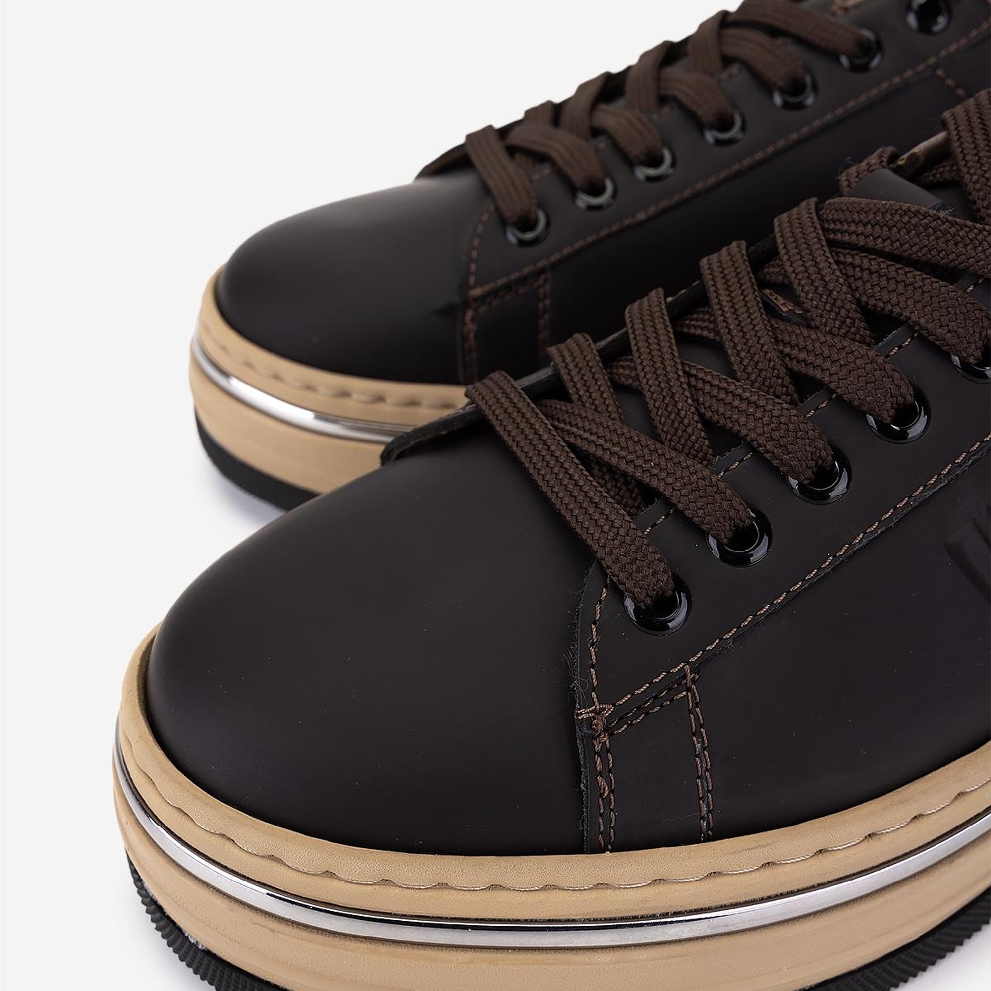 Valmenti Erkek Hakiki Deri Kahverengi Sneakers & Spor Ayakkabı