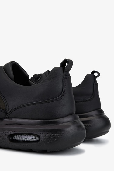  Valmenti Erkek Hakiki Deri Siyah Sneakers & Spor Ayakkabı