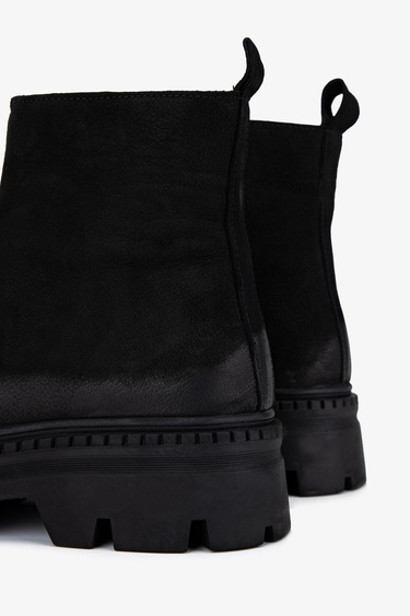  Valmenti Kadın Hakiki Deri Siyah Nubuk Casual Bot