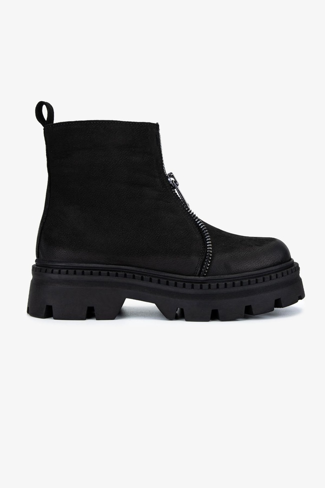  Valmenti Kadın Hakiki Deri Siyah Nubuk Casual Bot