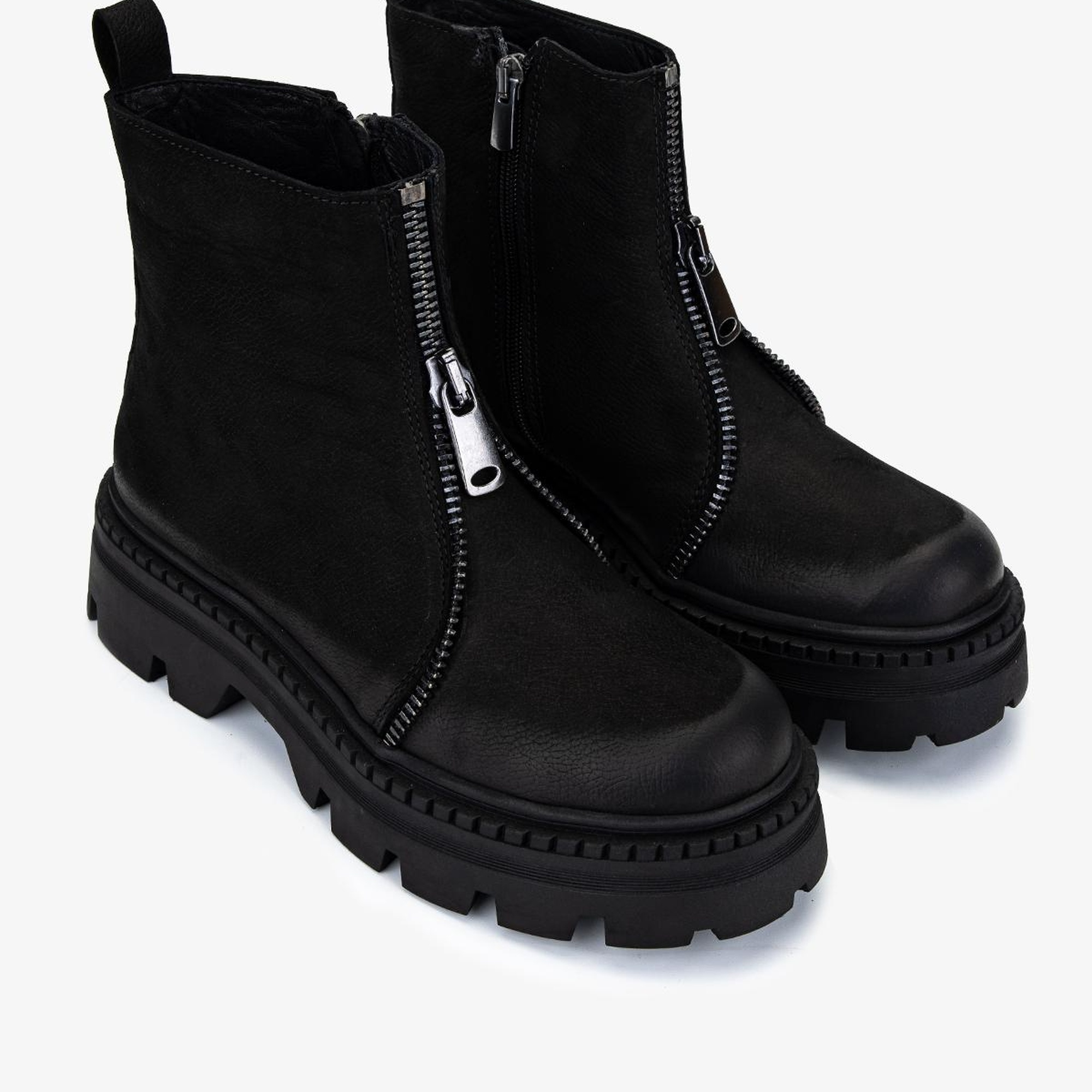 Valmenti Kadın Hakiki Deri Siyah Nubuk Casual Bot