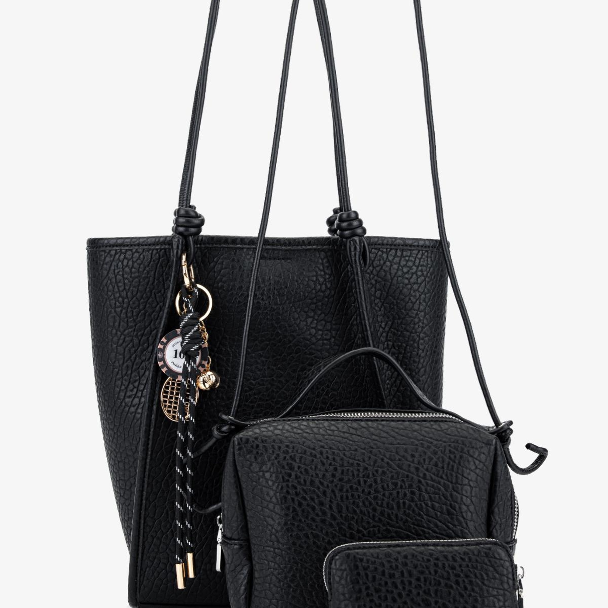 Valmenti Kadın Suni Deri Siyah Omuz Çanta