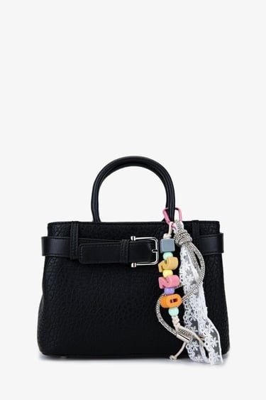  Valmenti Kadın Suni Deri Siyah Omuz Çanta