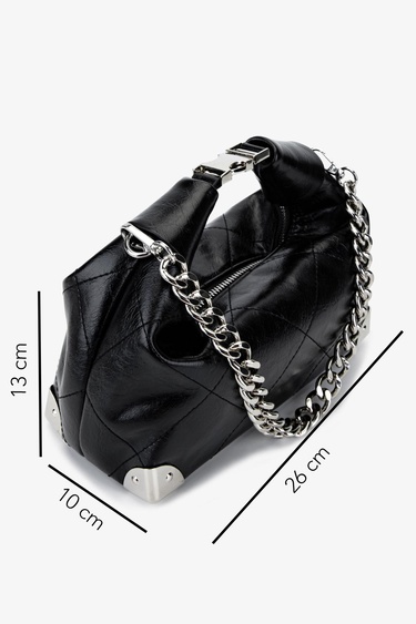  Valmenti Kadın Suni Deri Siyah Omuz Çanta