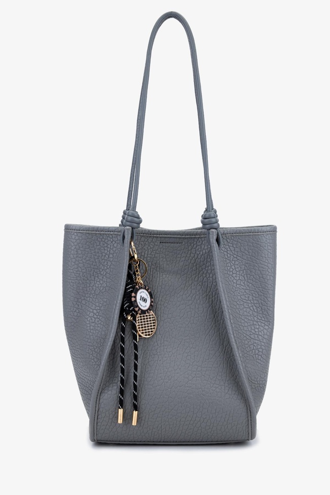  Valmenti Kadın Suni Deri Gri Omuz Çanta