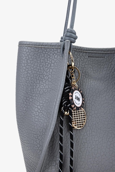  Valmenti Kadın Suni Deri Gri Omuz Çanta