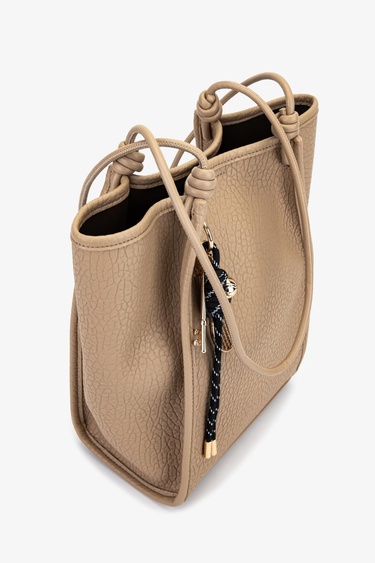  Valmenti Kadın Suni Deri Taupe Omuz Çanta