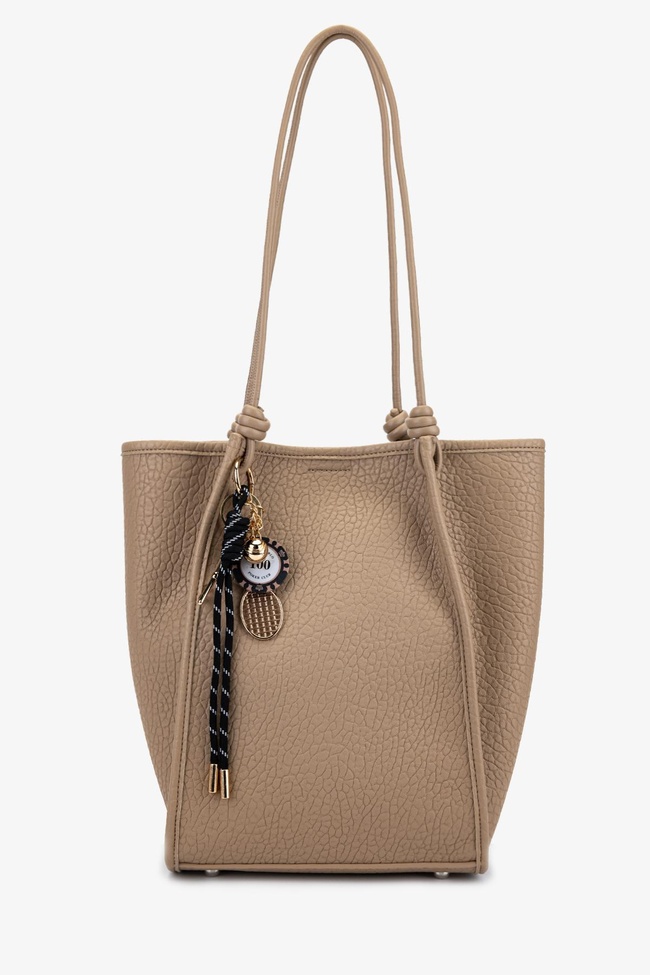  Valmenti Kadın Suni Deri Taupe Omuz Çanta