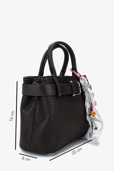  Valmenti Kadın Suni Deri Kahverengi Omuz Çanta