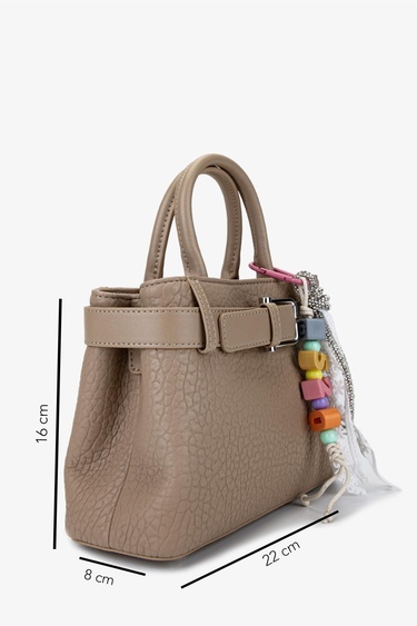  Valmenti Kadın Suni Deri Taupe Omuz Çanta