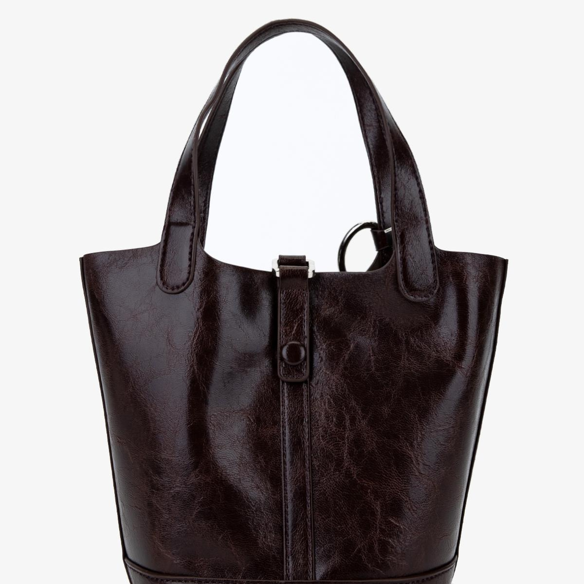 Valmenti Kadın Suni Deri Kahverengi Omuz Çanta