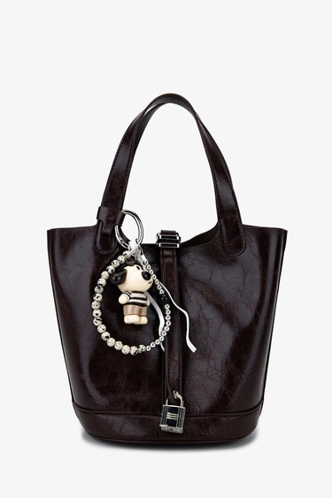  Valmenti Kadın Suni Deri Kahverengi Omuz Çanta