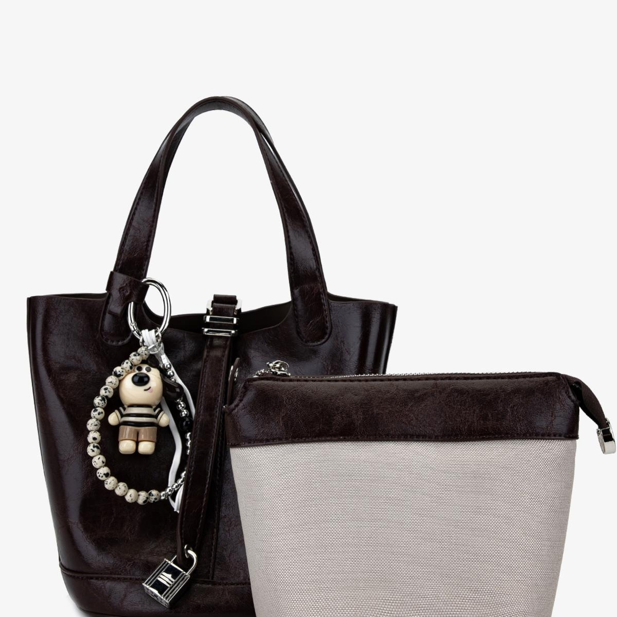 Valmenti Kadın Suni Deri Kahverengi Omuz Çanta