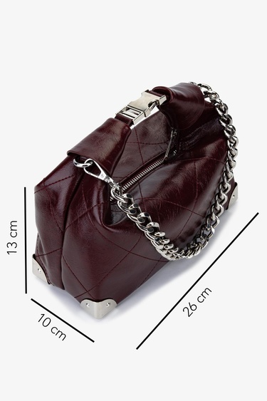  Valmenti Kadın Suni Deri Bordo Omuz Çanta