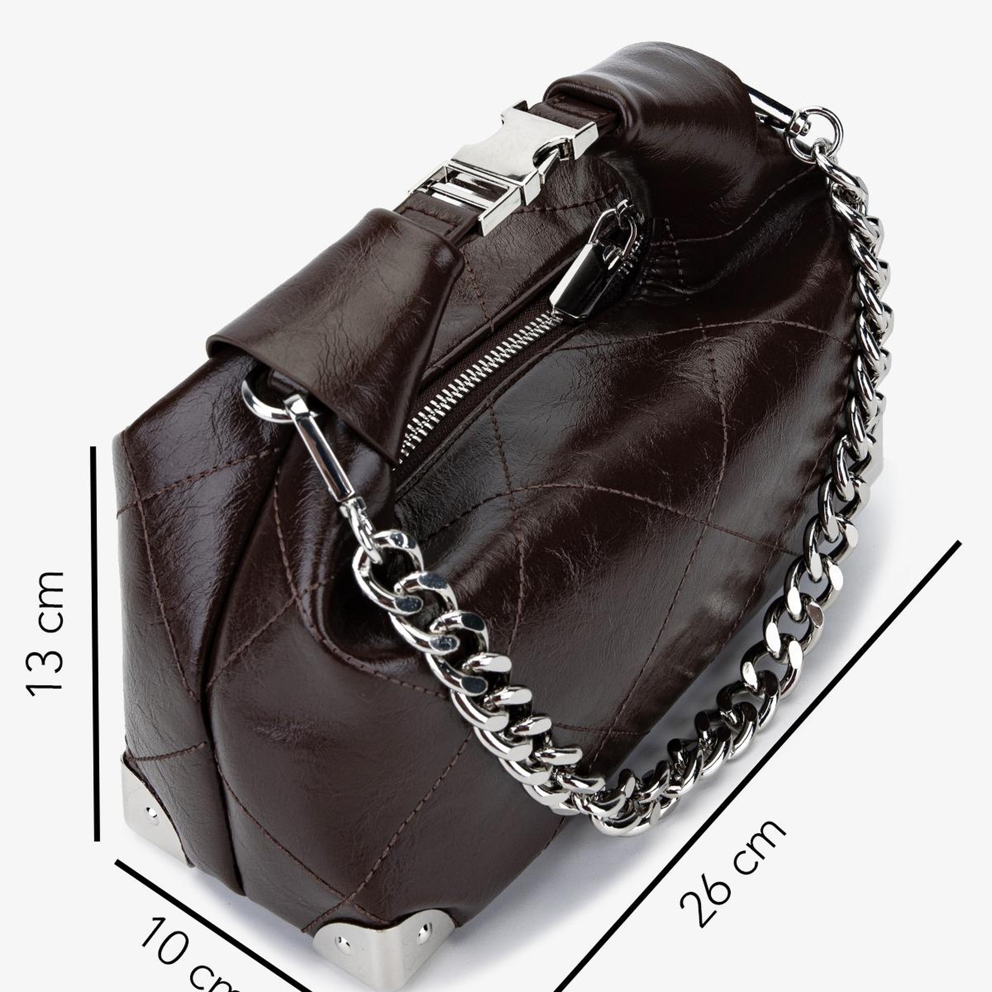 Valmenti Kadın Suni Deri Kahverengi Omuz Çanta