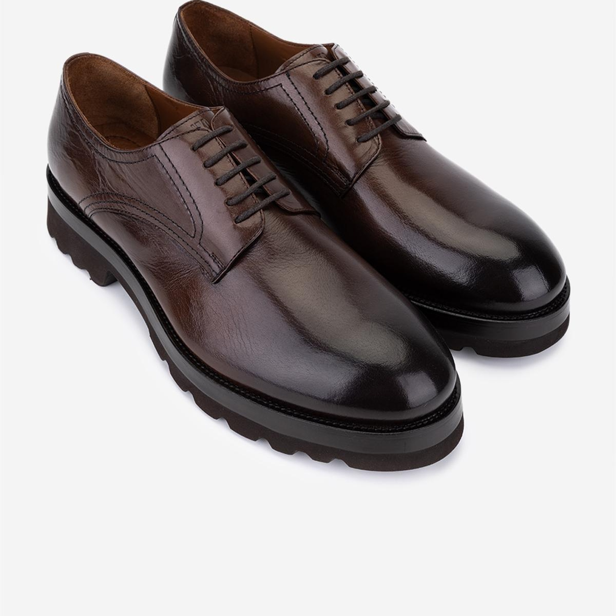 Valmenti Erkek Hakiki Deri Kahverengi Klasik Ayakkabı