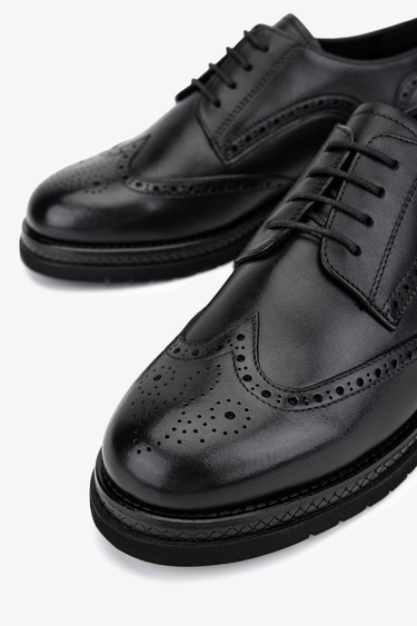  Valmenti Kadın Hakiki Deri Siyah Casual Ayakkabı