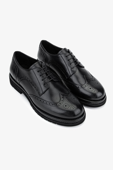  Valmenti Kadın Hakiki Deri Siyah Casual Ayakkabı