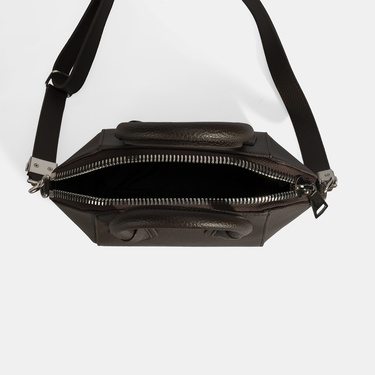  Kadın Koyu Kahve Omuz Askılı Mini El Çantası