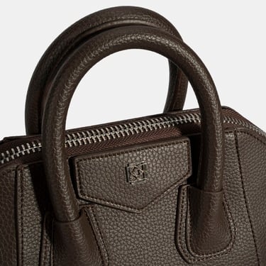  Kadın Koyu Kahve Omuz Askılı Mini El Çantası