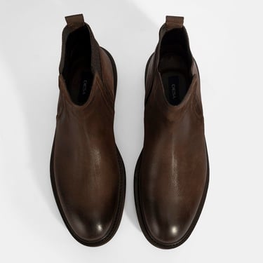  Erkek Kahve Lastikli Nubuk Deri Bot