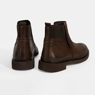  Erkek Kahve Lastikli Nubuk Deri Bot