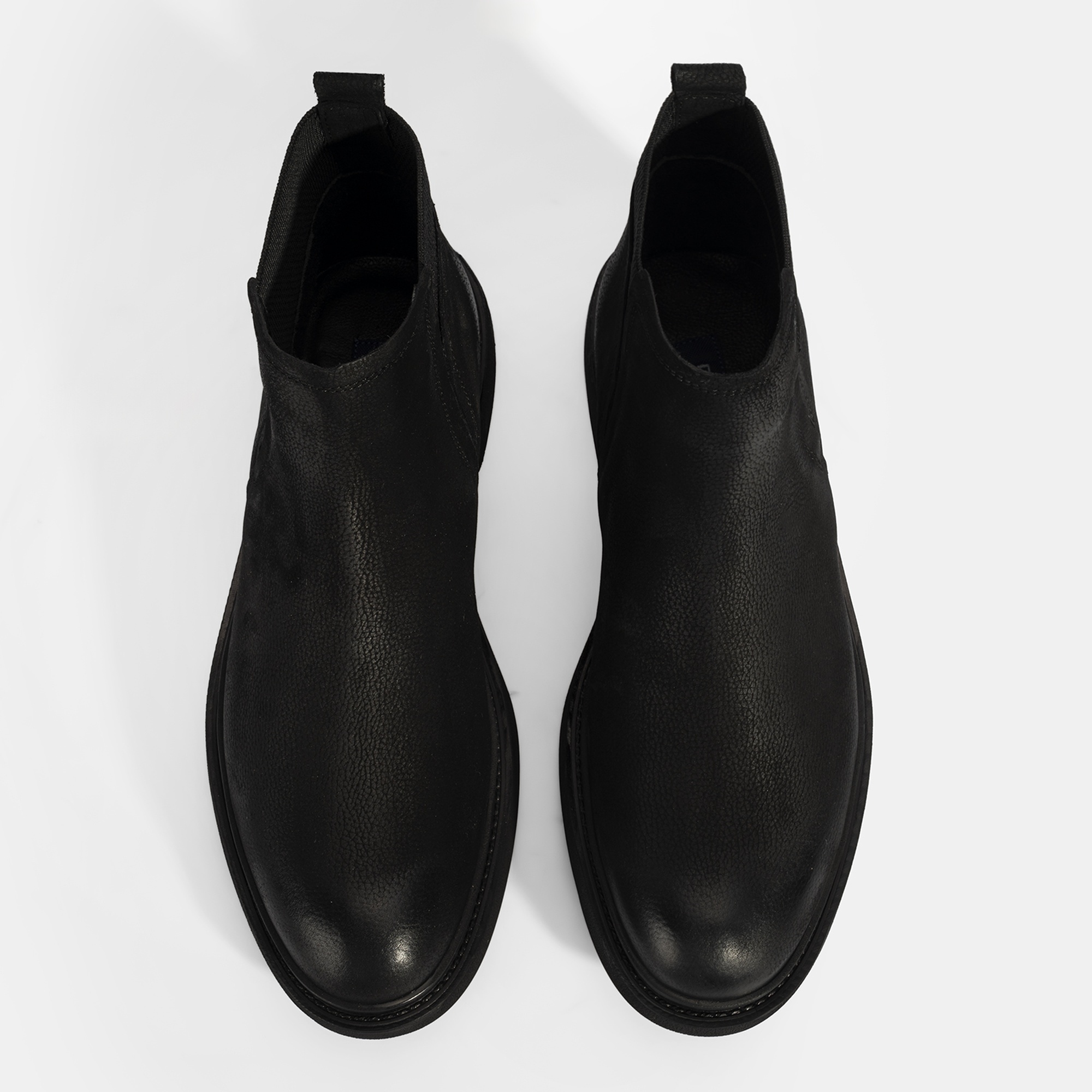 Erkek Siyah Lastikli Nubuk Deri Bot