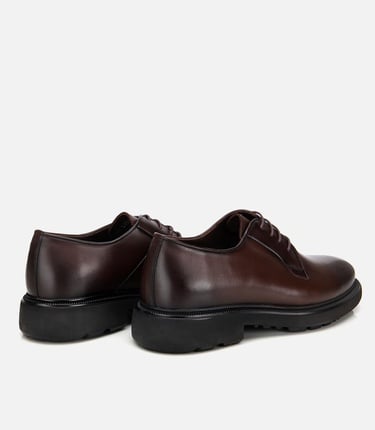  Erkek Deri Kahverengi Bağcıklı Günlük Ayakkabı