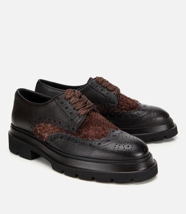  Erkek Deri Kahverengi Kırçıllı Yüksek Tabanlı Günlük Ayakkabı