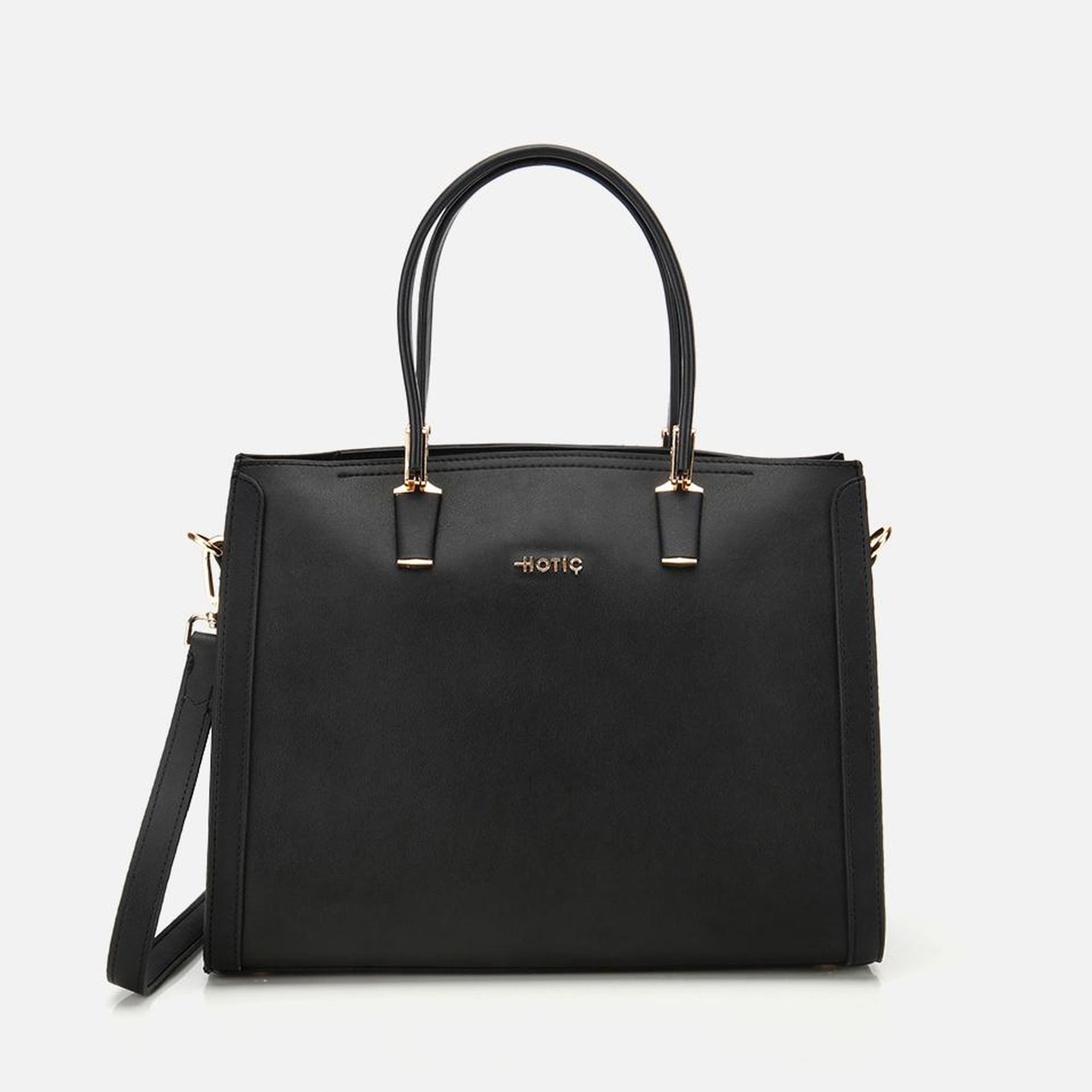 Kadın Siyah Fermuarlı Omuz Çantası