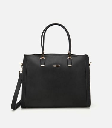  Kadın Siyah Fermuarlı Omuz Çantası