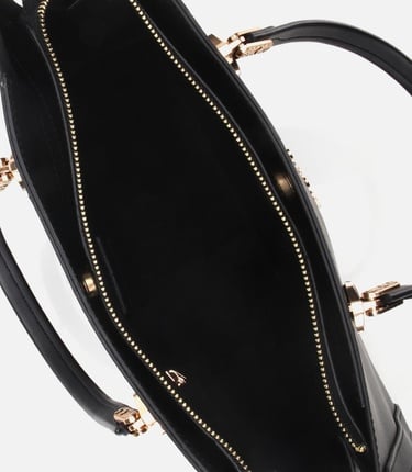  Kadın Siyah Fermuarlı Omuz Çantası