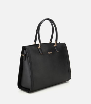  Kadın Siyah Fermuarlı Omuz Çantası