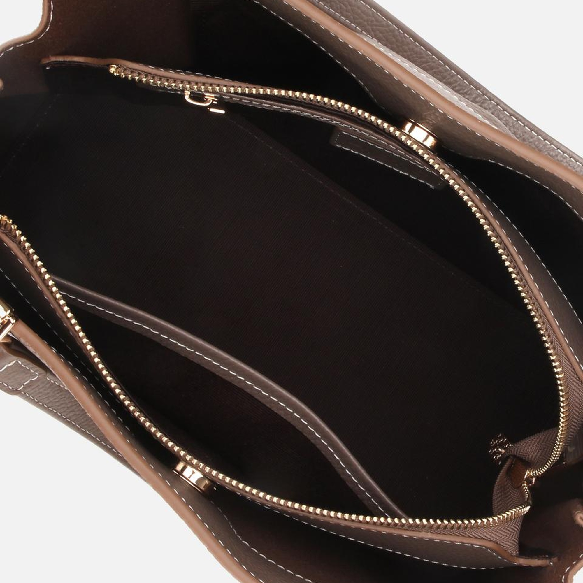 Kadın Deri Vizon Fermuarlı Omuz Çantası