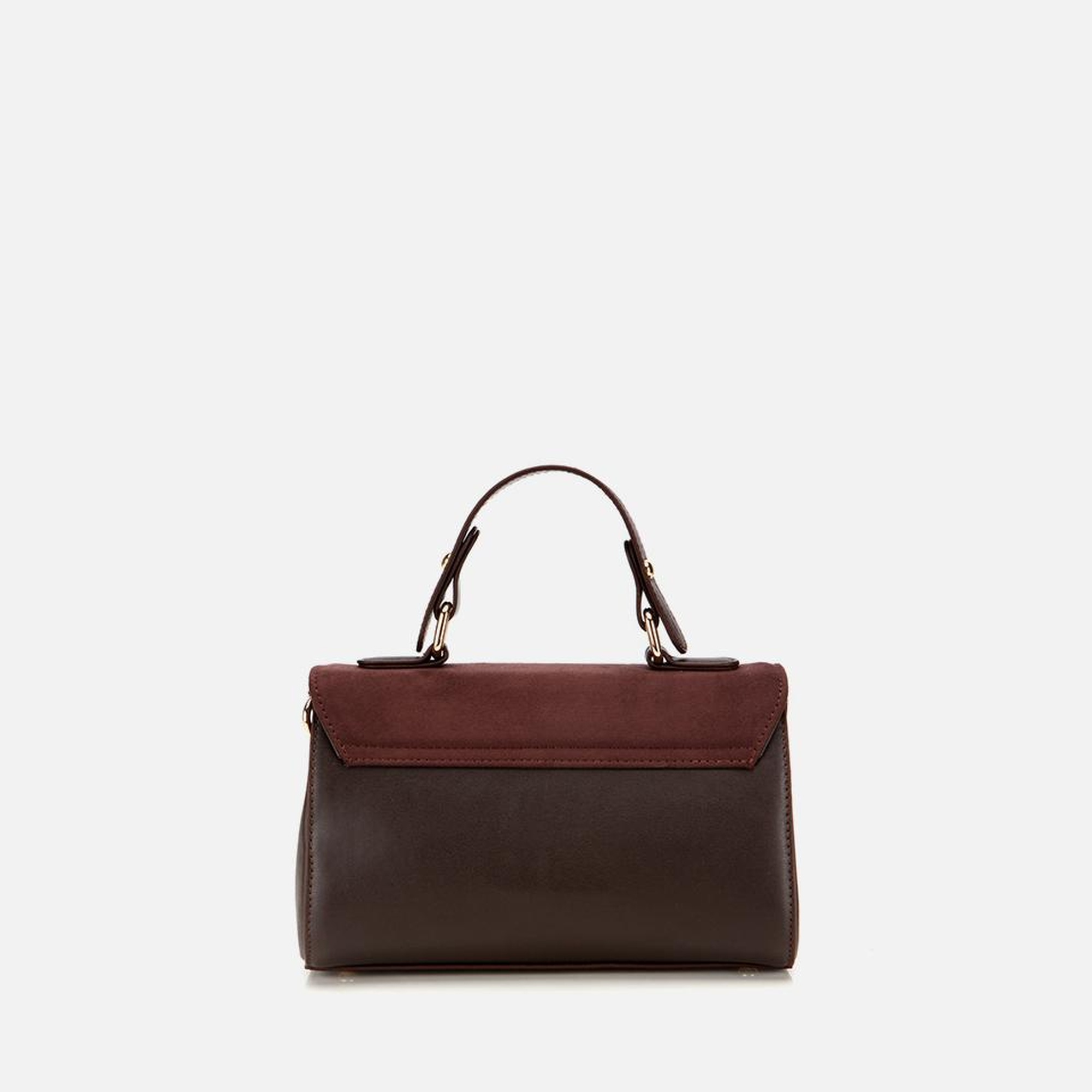 Kadın Kahverengi Kilit Detaylı Omuz Çantası