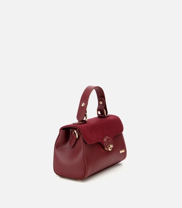  Kadın Bordo Kilit Detaylı Omuz Çantası