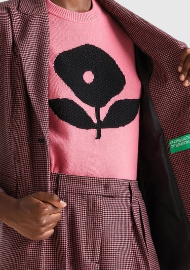  Kadın Pembe 2 Düğmeli Ceket