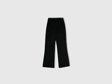  Kadın Siyah Esnek Kadife Pantolon