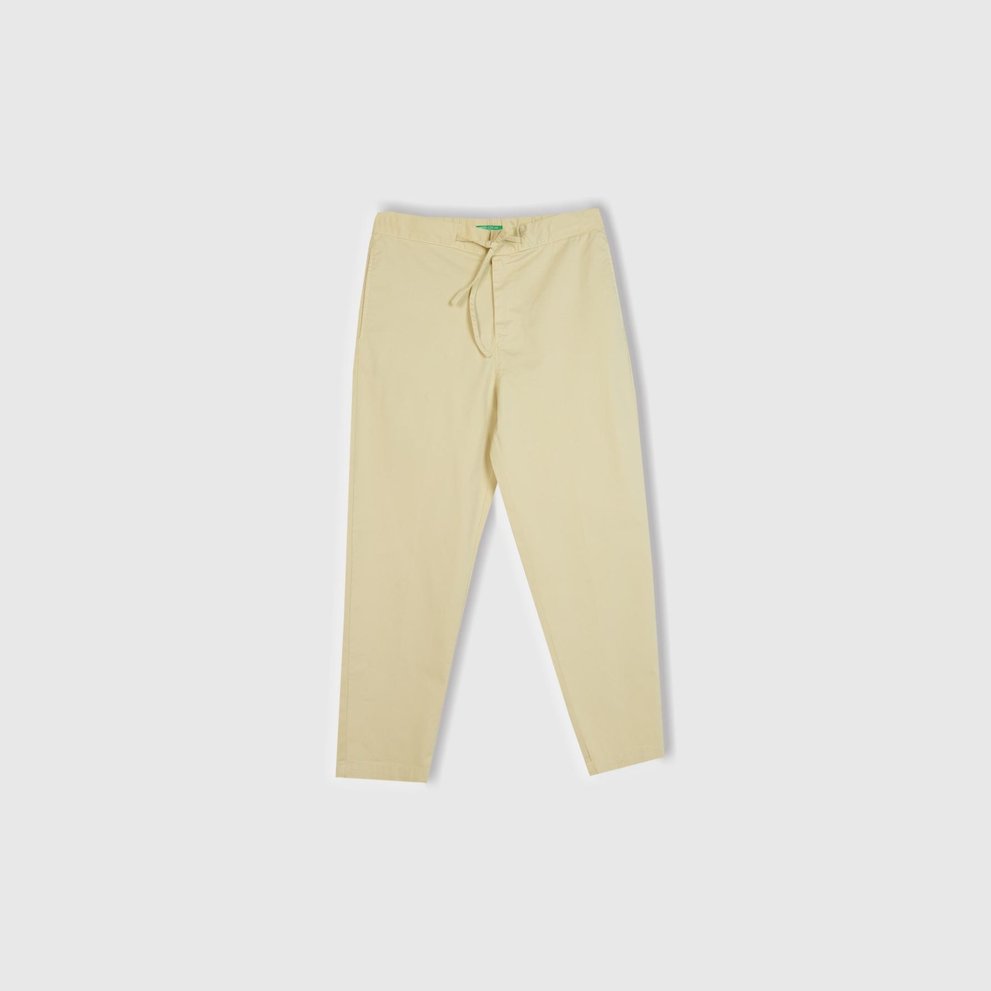 Erkek Bej Beli İpli Chino Pantolon