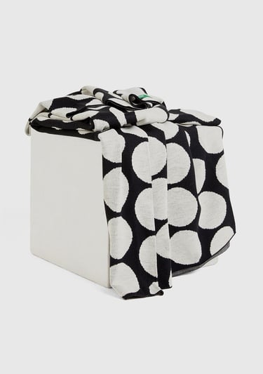  Unisex Siyah Dama Desenli Battaniye 140x190