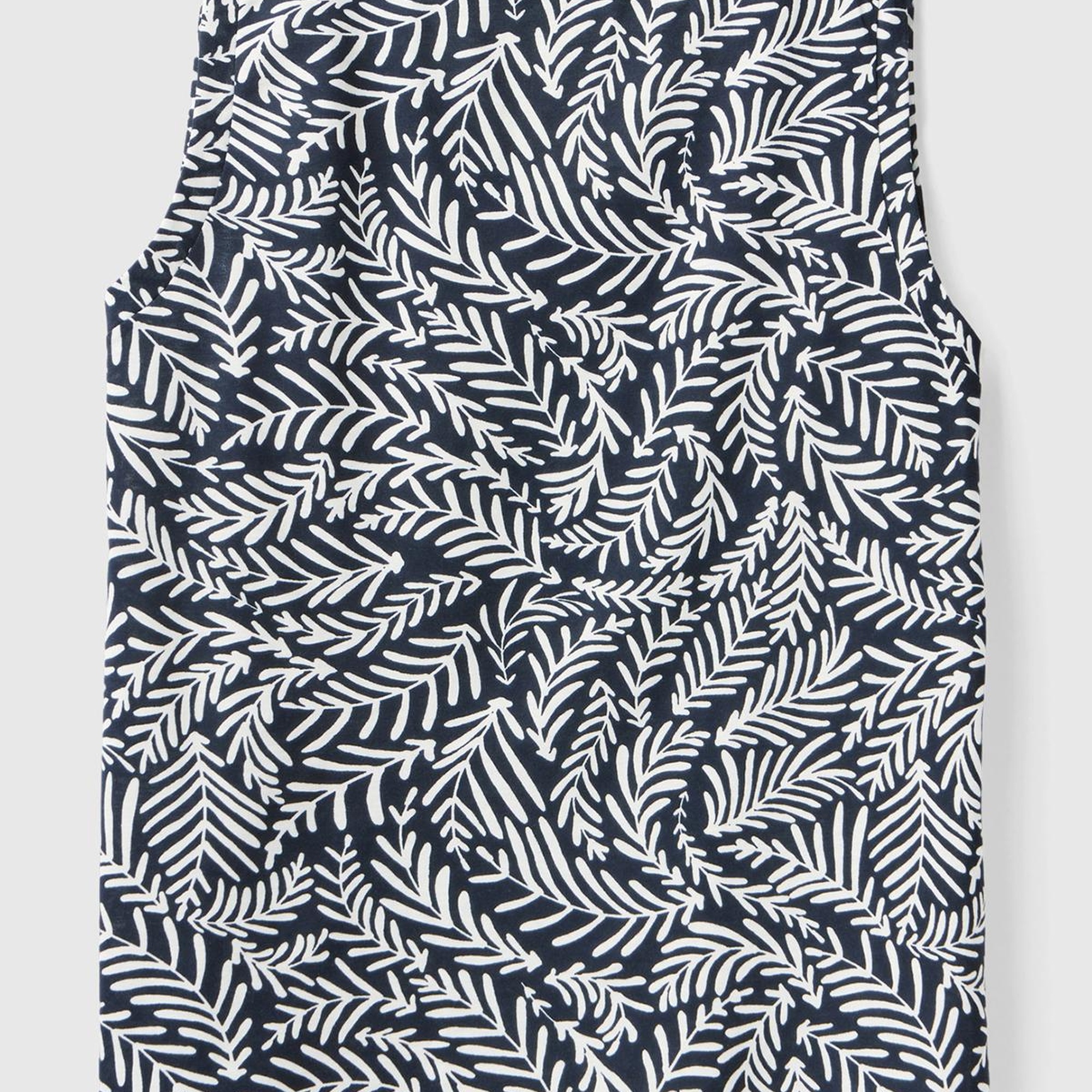 Kadın Siyah-Beyaz %100 Pamuk Tamamı Desenli Yırtmaçlı Geniş V Yaka Atlet