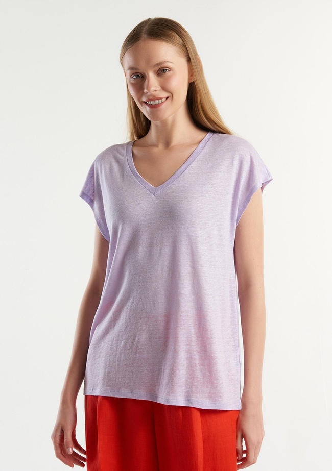  Erkek Mor %100 Pamuk Logo Detaylı Beli Lastikli Bermuda Şort