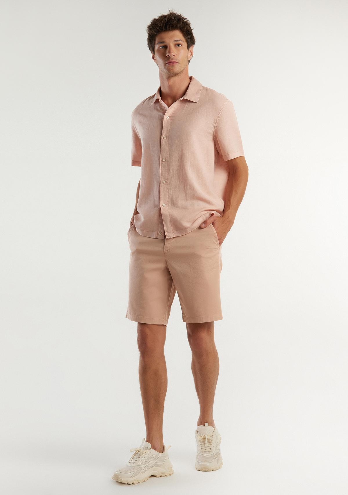  Erkek Pudra Chino Bermuda