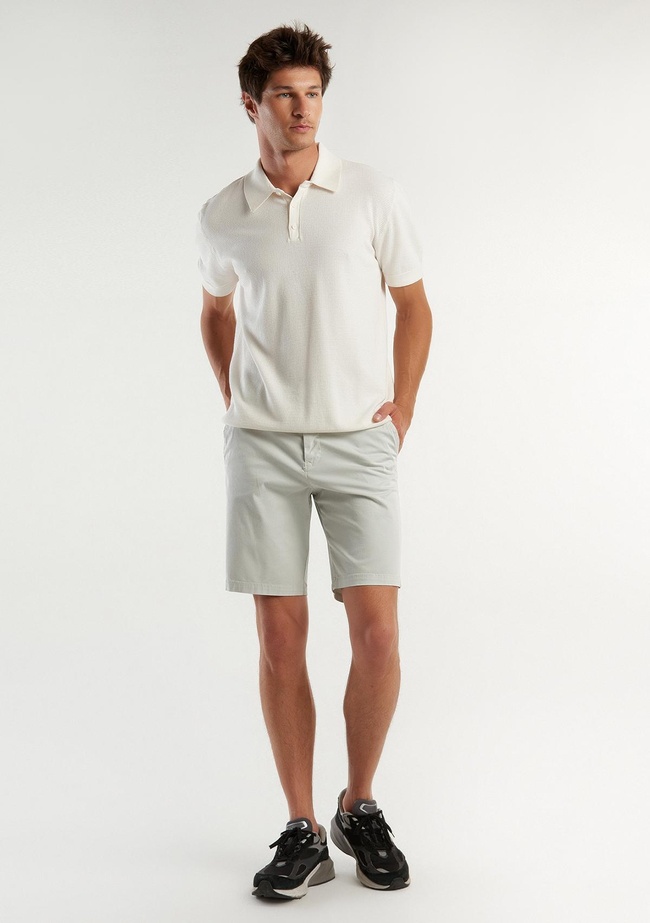  Erkek Kemik Chino Bermuda