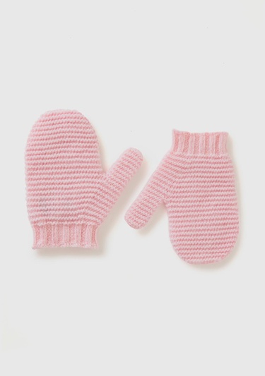  Erkek Çocuk Açık Pembe Örgü Eldiven